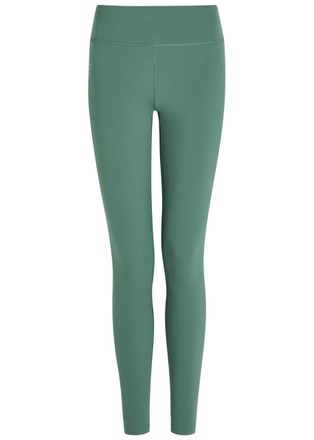 On Core Logo Stretch-jersey Leggings - Olive - S (UK8-10 / S)