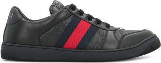 Gucci Screener leren sneakers - Zwart
