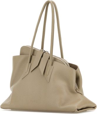 The Attico Womens La Passeggiata Top Handle Sand Leather Borse A Mano Bag