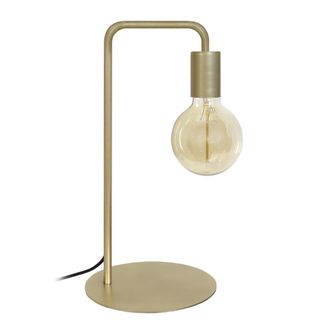 Tosel L&aacute;mpara de mesa metal dorado pantalla bombilla
