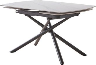 Decorspace Tavolo canopus Con Sistema Ad Apertura Rotante, Design Moderno, 130/190 X 90 X H 76 Cm -bianco Lucido