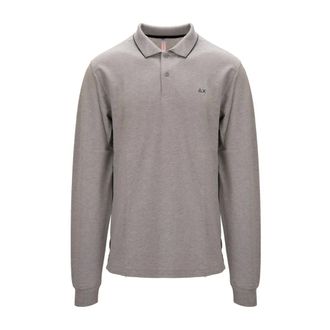 Sun 68 Polo Shirts, male, Gray, Size: M Polo Shirts