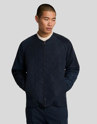 Lyle & Scott Lyle And Scott Mens Emblem Quilted Jacket - Navy - Size: Regular/34