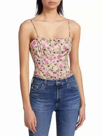 Cami NYC Tamara Corset Bodysuit In Spring Geranium