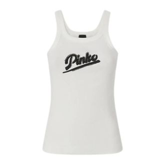 Pinko Pinko, Dames, Tops, Wit, Maat: M Katoen