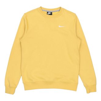 Nike Mens Nike FW21 Solid Color Fleece Lined Stay Warm Pullover Yellow 916609-761