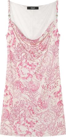 Versace Mini Dress with Cowl Neckline