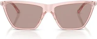 Jimmy Choo London 56mm Cat Eye Sunglasses in Pink/purple Brown at Nordstrom