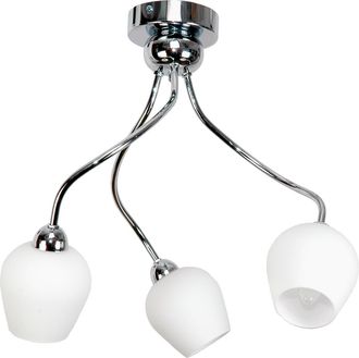 OEM L&aacute;mpara De Techo Cromada Con Pantalla De Cristal Blanco Maximus 7-172