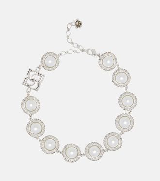 Magda Butrym Crystal-embellished faux pearl necklace