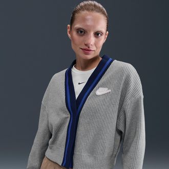 Nike Womens Nike Sportswear Cardigan in Grey | IM7467-063