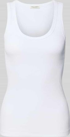 Marc O'Polo Slim Fit Tank Top aus Baumwoll-Mix in Weiss, Größe S