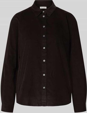 Marc O'Polo Regular Fit Hemdbluse aus Baumwoll-Lyocell-Mix in Mittelbraun, Größe 36