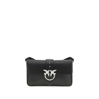 Pinko Black Leather Shoulder Womens Bag