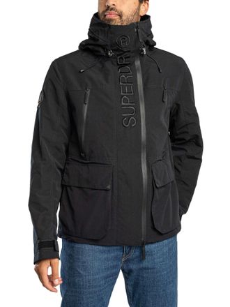 Superdry Hooded Ultimate EMB Windbreaker-Jack, Zwart