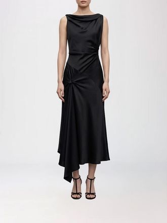 Victoria Beckham Posy Asymmetrical Off-The-Shoulder Cr&ecirc;pe Midi Dress