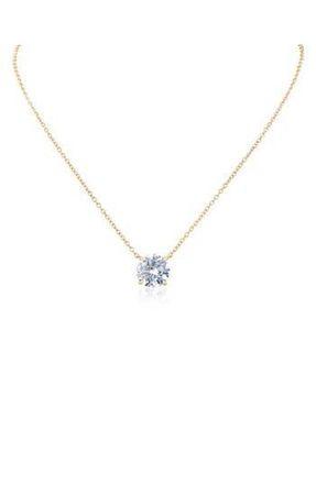 Kenneth Jay Lane Timeless CZ Pendant Necklace in Clear/gold at Nordstrom Rack