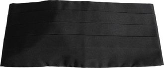 Dolce & Gabbana Mens Black Silk Wide Belt Waist Cummerbund