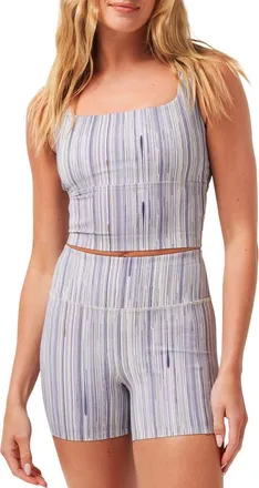 Travis Mathew Moveknit Resilience Crop Tank in Indigo Multi at Nordstrom Rack, Size X-Large