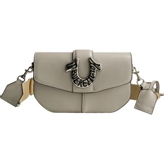 True Religion Shoulder Bag with Signature Logo Accent in Light Grey at Nordstrom