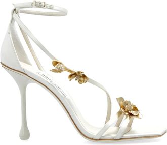 Jimmy Choo London Heeled Sandalen Zea - Dames - Sandalen met hakken - Wit - 37 EU - Leer - Schoenen