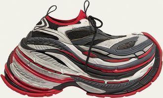 Balenciaga Mens Worn-Effect Platform Sneakers