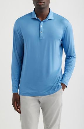 Johnnie-O Swing Long Sleeve Performance Polo in Sailor at Nordstrom, Size Xx-Large