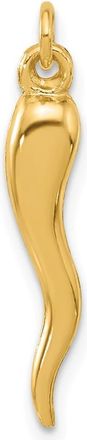 Diamond2Deal 14k Yellow Gold Polished Hollow Italian Horn Pendant