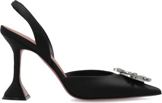 Amina Muaddi Begum Sling 95 - Dames - Pumps - Zwart - 40 EU - Leer - Schoenen