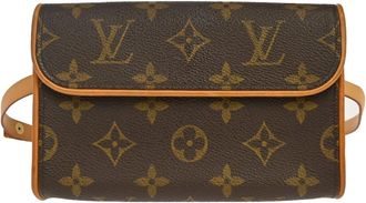 Louis Vuitton Florentine Waist Monogram Canvas Brown Canvas Handbag (Pre-Owned)