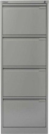 Bisley 4 Drawer Foolscap Filing Cabinet BS4G - Grey - Bisley