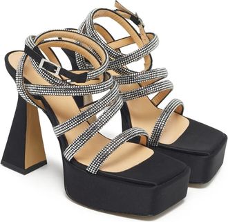 Mach & Mach Sandali Sydney con plateau - Nero