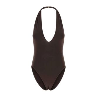 Zimmermann One-piece, female, Brown, Size: M Luna Halter Bodysuit
