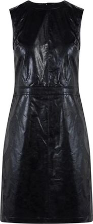 Michael Kors Kort Day Dress - Dames - Korte kleedjes - Zwart - XS - Leer - Kleedjes