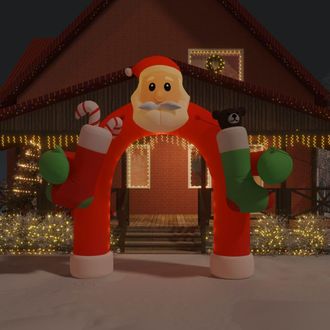 vidaXL Puerta De Arco Inflable De Navidad Con Led 320 Cm Vidaxl
