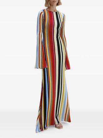 Cala de la Cruz Amay striped maxi dress - women - Viscose/Elastane - S - White