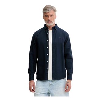 Helly Hansen Shore Long Sleeve Shirt - Heren - Sport - Blauw - Maat: S Katoen
