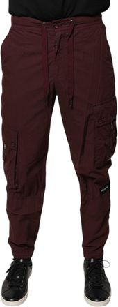 Dolce & Gabbana Bordeaux Cotton Cargo Jogger SweatMens Mens Pants (Pre-Owned)
