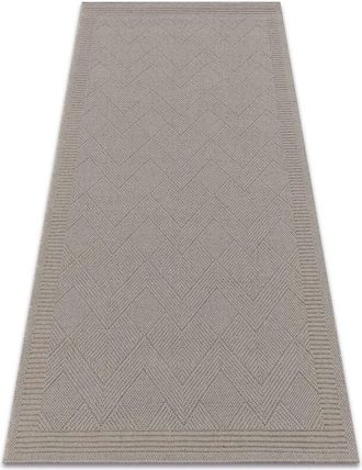 RugsX Wool carpet VILLA 7636/68400 Zigzag SIZAL, flat-woven dark beige beige 80x150 cm