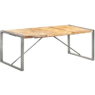 vidaXL Mesa De Comedor Madera Maciza De Mango Rugosa 200x100x75 Cm Vidaxl
