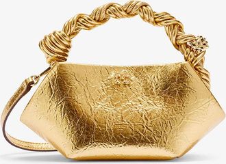 Ganni Gold Metallic Mini Bou Bag