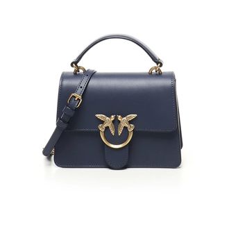 Pinko Handbags, female, Blue, ONE SIZE, Mini Love Top Handle Bag