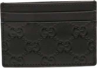 Gucci Pre-owned Womens Guccissima Card Holder - Black Leather - One Size