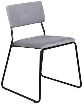 VE DESIGN Design Esszimmerstuhl Kenth - Hellgrau Samt