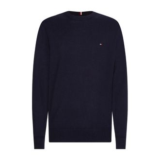 Tommy Hilfiger Truien & Vesten, Heren, Blauw, 2Xl, Kasjmier, Luxe Kasjmier Trui met Ronde Hals