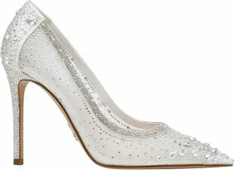 Steve Madden Encaged Ivory Pointed Rhinestone Stiletto Heels