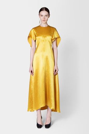 Roksanda Ilincic Sola Textured Satin Maxi Dress in Maravilla at Nordstrom, Size 12