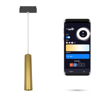 OEM L&aacute;mpara Colgante Led Wifi Zigbee De Tubo, Color Dorado, 10 W, Para Rieles Magn&eacute;ticos Smart Track, 48 V Cc, 3000-5000 K, Regulable