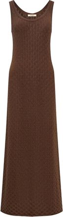 12 Storeez open-knit maxi dress - Brown