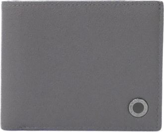 Bulgari Gray Leather Bill Wallet (Bi-Fold) (Pre-Owned)